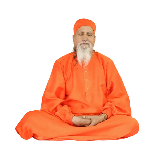 Owner in meditation pose